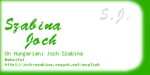 szabina joch business card